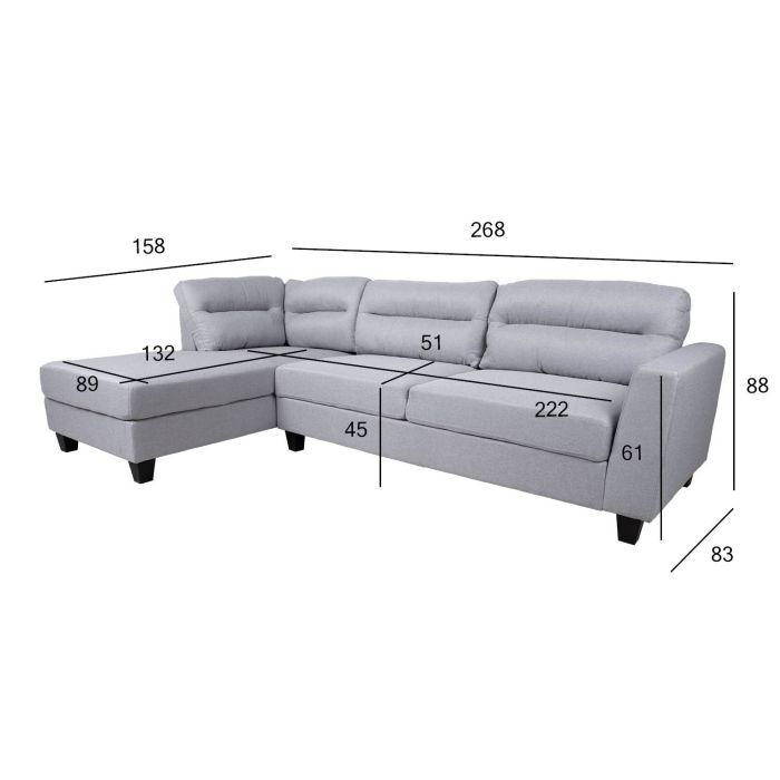 Home4you Nurgadiivan HELSINKI VN helehall_02 - 28633 - 4741243286337 - BauMarket.ee