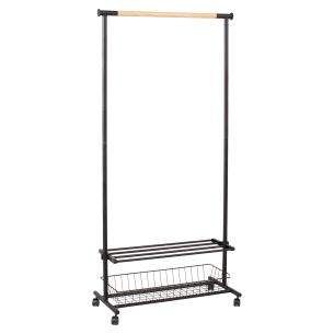 Stange Home4you FOREST 80x36xH165cm, must/naturaa