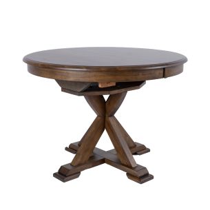 Söögilaud Home4you JAMES D106+46xH76cm, rustik ta