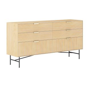 Kummut Home4you BASSEL 120x40xH80cm, 3D melamiin