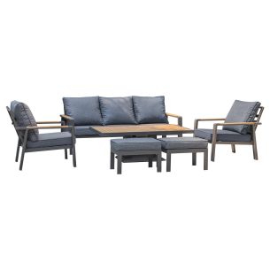 Aiamööblikomplekt Home4you PARKER 6-osaline, hall