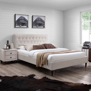 Voodi Home4you EMILIA 160x200cm, beež