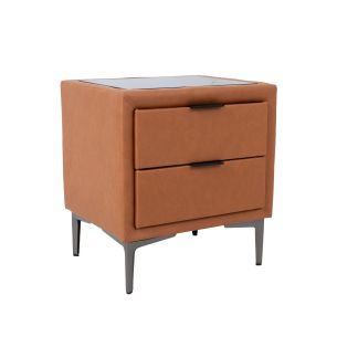 Öökapp Home4you LENA 50,5x41xH54cm, konjakipruun