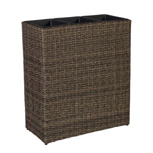 Lillekast Home4you WICKER 77x27xH80cm, tumepruun