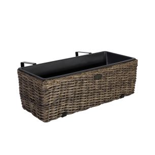 Rõdu Home4you lillekast WICKER 60x19xH18cm, tumep