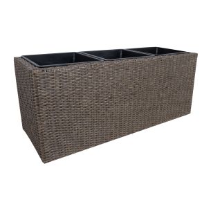 Lillekast Home4you WICKER 110x39xH45cm, tumepruun
