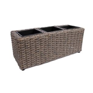 Lillekast Home4you WICKER 48x18xH18cm, tumepruun