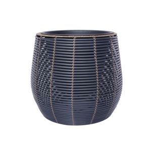 Lillepott Home4you WICKER D45xH40cm, must/pruun