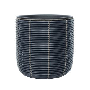 Lillepott Home4you WICKER D35xH36cm, must/pruun