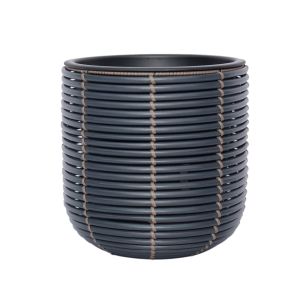 Lillepott Home4you WICKER D27xH28cm, must/pruun