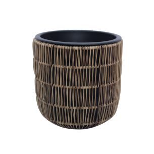 Lillepott Home4you WICKER D27xH28cm, helepruun