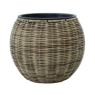 Lillepott Home4you WICKER D26xH22cm, helepruun