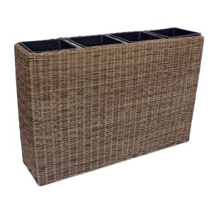 Lillekast Home4you WICKER 89x24xH60cm, helepruun