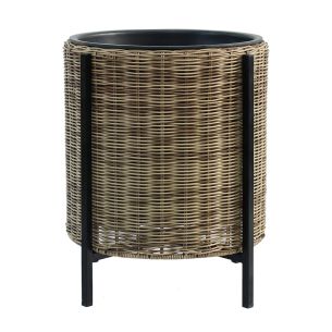Lillepott Home4you WICKER alusega D39xH45cm, hele