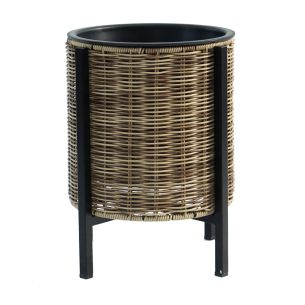 Lillepott Home4you WICKER alusega D28xH36cm, hele
