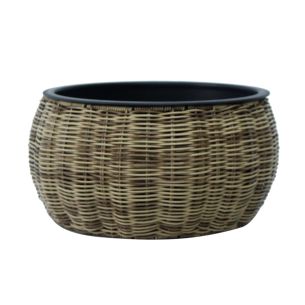 Lillepott Home4you WICKER D37xH19cm, helepruun