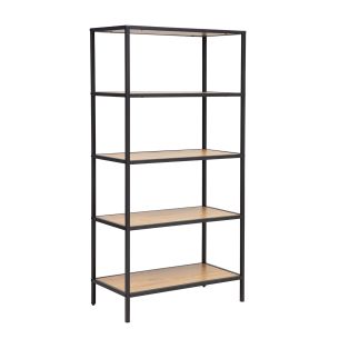 Riiul Home4you HEDVIG 63x33xH124cm, saar/must