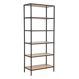 Riiul Home4you HEDVIG 63x33xH152cm, saar/must