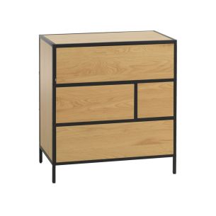 Kummut Home4you HEDVIG 70x40xH74,5cm, saar/must