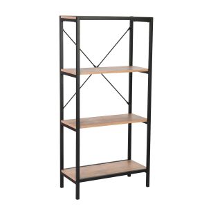 Riiul Home4you LAVINA 60x30xH127,5cm, saar/must
