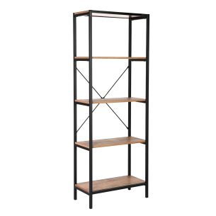 Riiul Home4you LAVINA 60x30xH165cm, saar/must