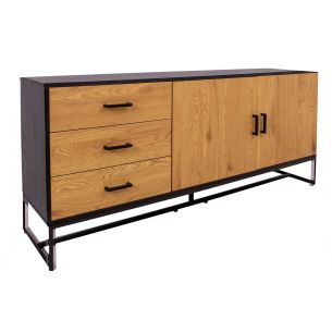 Kummut Home4you AMSTERDAM 160x40xH75cm, tamm/must