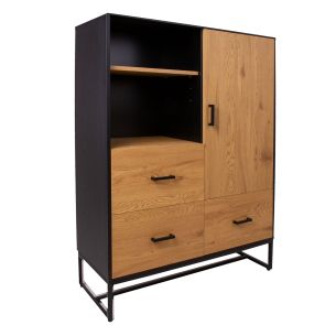 Kummut Home4you AMSTERDAM 100x40xH140cm, tamm/mus