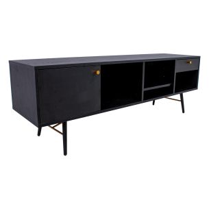 TV-laud Home4you LUXEMBOURG 150x40xH50cm, must