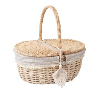Piknikukorv Home4you WILLI TASSEL 40x32xH17/40cm