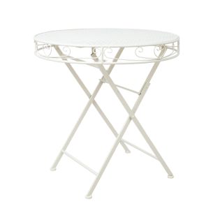 Laud Home4you SANDY D70xH73cm, antiikvalge
