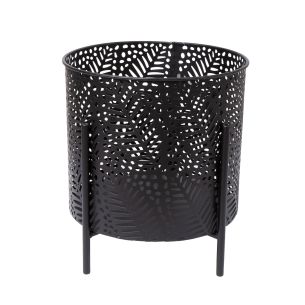 Lillepotiümbris Home4you CHIA D25xH28cm, must