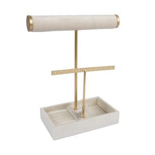 Ehete Home4you hoidja ARIADNE H25cm, valge