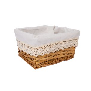 Korv Home4you MAX 24x18xH12cm, helepruun pitsiga