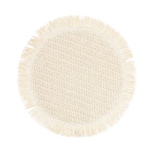 Lauamatt Home4you SUZAN D38cm jute, valge