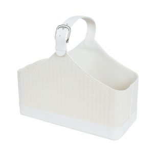 Ajalehekorv Home4you WILMA 37,5x17,5x27cm, valge