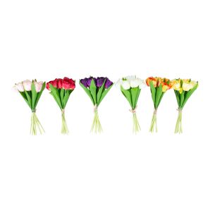 Kunstlill Home4you FLOWERLY H30cm 10-ne tulp, mix