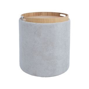 Tumba/laud Home4you HIRO D39xH44cm, beež, panipai