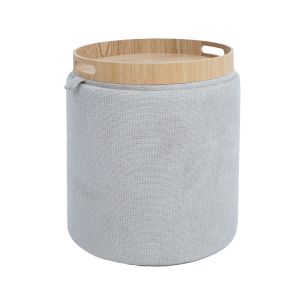 Tumba/laud Home4you HIRO D34,5xH37cm, beež, panip