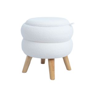 Tumba/laud Home4you HANA D40xH41cm, valge, panipa