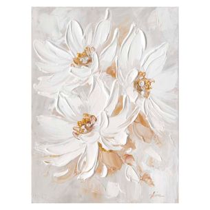 Õlimaal Home4you 60x80cm, kolm valget õit