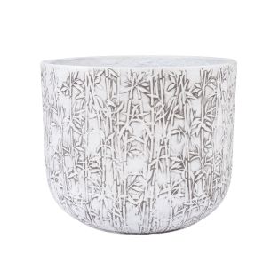 Lillepott Home4you LOUNA D44xH36cm, valge/hall