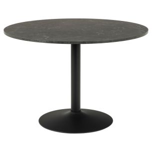 Söögilaud Home4you IBIZA D110xH74cm, must marmor
