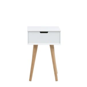Öökapp Home4you MITRA 40x30xH61,5cm, valge/tamm