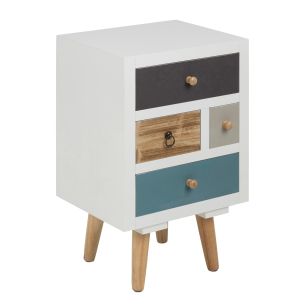Öökapp Home4you THAIS 36x30xH59cm, valge