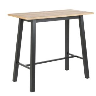 Baarilaud Home4you CHARA 117x58xH105cm, tamm/must