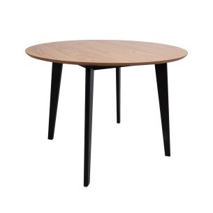 Söögilaud Home4you ROXBY D105xH76cm, tamm/must