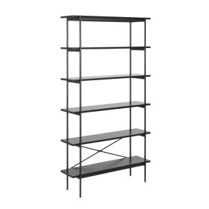 Riiul Home4you ANGUS 94x27xH172cm, must