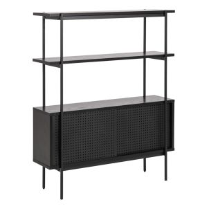 Riiul Home4you ANGUS 94x27xH114cm, must
