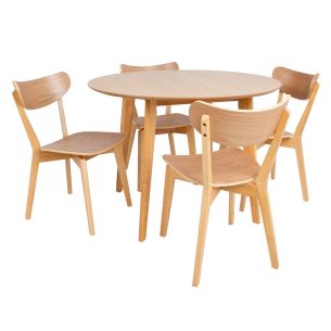 Söögilauakomplekt Home4you ROXBY ümar laud, 4 too
