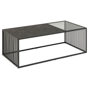 Diivanilaud Home4you STRINGTON 120x60xH40cm, must